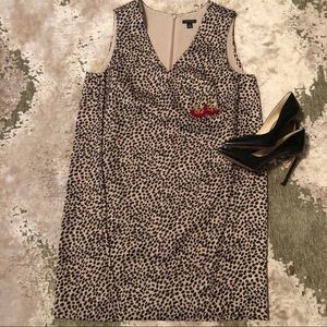 Ann Taylor Animal Print Shift Dress - day to night